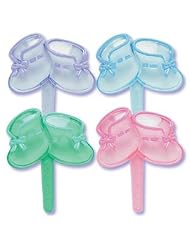 Buy Baby Booties Cupcake Toppers - 24 picks - Eligible for Amazon Prime!