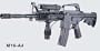 M16-A4 Airsoft Rifle with LED illuminator, laser sight & adjustable gun stock