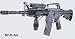 M16-A4 Airsoft Rifle with LED illuminator, laser sight & adjustable gun stock