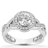 1.00CT 14k White Gold Round Diamond Fancy Engagement Ring Vintage Antique Like Color (G/H) Clarity (I1/I2)