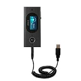 Coiled Power Hot Sync and Charge USB Data Cable w/ Tip Exchange for the iRiver T60 - Gomadic Brand