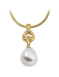 18K Yellow Gold South Sea Cultured Pearl Pendant 2.3