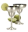 RSVP Stainless Steel Margarita Glasses Set of 2 NEW