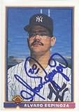 Alvaro Espinoza, New York Yankees Autographed Card