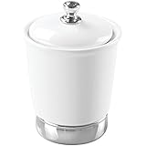 InterDesign York Canister, White and Chrome