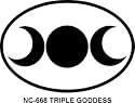 Triple Goddess Oval Bumper Sticker