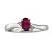 1/2ct Ruby and Diamond Ring in Sterling Silver