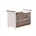Tulip Piccolo Standard Sleigh Wood Crib in Java and French White Finish