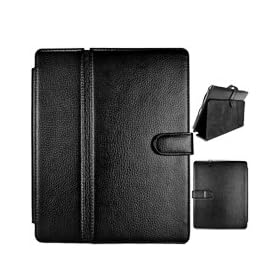 Flip & Folder Leather Case For iPad - Black