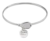Sterling Silver Sisters Are Forever Friends Catch Bangle Bracelet