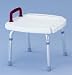 Deluxe Adjustable Bath Bench with Red Safety Handle