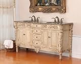 67 Alexandria LD-1025 Double Sink Bathroom Vanity, Antique Ivory