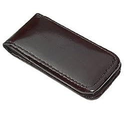 Eel Skin Leather Magnetic Money Clip Wallet Available in Different Colors