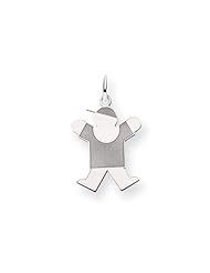 14k White Gold Kid Charm