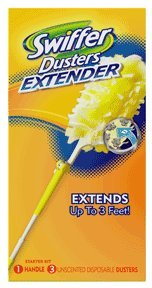 Swiffer 360 Dusters Extender Kit,  3 Unscented Dusters With Extendable handle