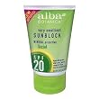 Alba Botanica Mineral Sunblock, Facial SPF 20, 4-Ounce Tube (Pack of 2)