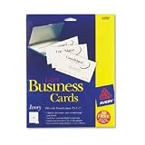 Avery Business Cards for Laser Printers 5376, Ivory, Uncoated, Pack of 250