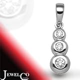 Jewelco London 18 Carat White Gold 11pts Diamond Pendant