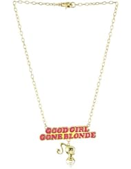 nOir "Barbie" Good Girl Gone Blonde Pink and Gold Necklace