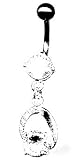 Belly Button Rings Teardrop Solitaire Navel