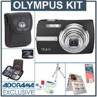 Olympus Stylus 840 Digital Black Camera Kit, with 2 GB xD Picture Memory Card, Camera Bag, Table Top Tripod, EZ Digital Photography Guide Card, Spare LI- 42B Lithium-Ion Rechargeable Battery, Slinger Digital Memory Case(4), Professional Lens Cleaning Kit