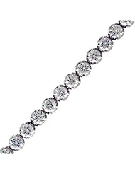 14K White Gold 5 Ct Diamond Four Prong Bracelet