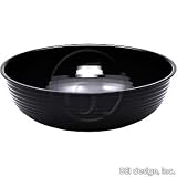 Camwear Round Ribbed Bowl 11.2 Quart 15'' diameter 4 Cs.Black 4 Cs., 4/CS