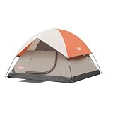 Coleman SunDome 7-Foot by 7-Foot 3-Person Dome Tent (Orange/Gray) ~ Coleman