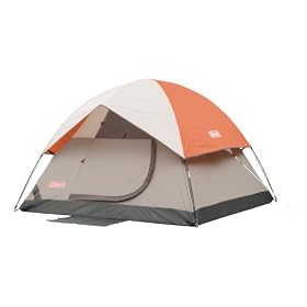 Coleman SunDome 7-Foot by 7-Foot 3-Person Dome Tent (Orange/Gray)