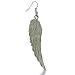 Vintage Inspired Silver Tone Angel Wing Earrings