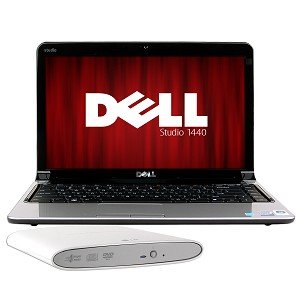 Dell Studio 14z Core 2 Duo T6500 2.1GHz 14.1" Laptop & 8x DVD±RW DL USB 2.0 Slim External Drive