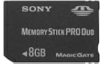 Sony Carte m�moire flash 8 Go MS PRO DUO