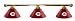 Cincinnati Reds Pool Table Light - Brass Bar