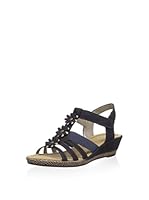 Rieker Sandalias de cuña (Azul)