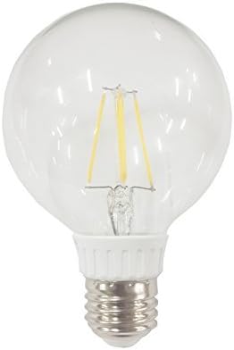 LED2020 LED Vintage G25 Filament Bulb, 4W to Replace 40W Incandescent Bulb, Soft White (2700K), 120V, E26 Base, Dimmable, 15PACK