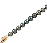 14K Yellow Gold Freshwater Black Cultured Pearl Strand, 18