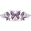 Pilot Automotive LT-00436 Purple Tribal Butterfly Graphic Lethal Threat Decal