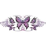 Pilot Automotive LT-00436 Purple Tribal Butterfly Graphic Lethal Threat Decal
