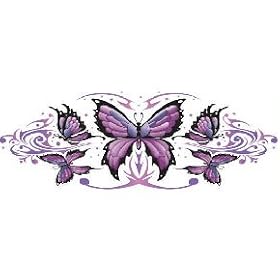 Pilot Automotive LT-00436 Purple Tribal Butterfly Graphic Lethal Threat Decal