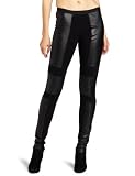 Cheap BCBGMAXAZRIA Women’s Chase Pleather Blocked Legging, Black, Medium Picture
