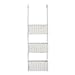 SEI Furniture Over-The- Door 3-Tier Woven Basket Storage, White