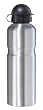 Oggi Silver Eco Friendly Stainless Steel 26oz Reusable Sport Bottle with Locking Pull Out Drinking Spout