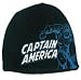 Search : Captain America Marvel Comics REVERSIBLE Beanie Hat - Striped Logo Skull Knit Cap
