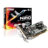 Msi Video Card N210-Md1g/D3 1GB Ddr3 64bit PCI Express 2.0 Dvi Hdmi Vga Windows 7 Retail
