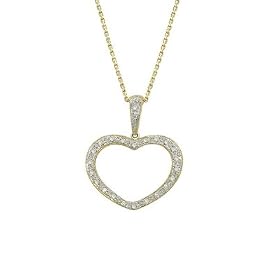 14K Yellow Gold Diamond Necklace (0.15 ctw, GH, SI1)