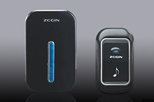 B08 Wireless Digital Door Chime with Waterproof Ip 44 Push Button (B08 Black)