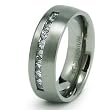 8mm Titanium Ring with CZ (Sizes 8-12)