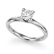 1/2 ct. Round Diamond Solitaire Ring in 14K White Gold or Yellow Gold