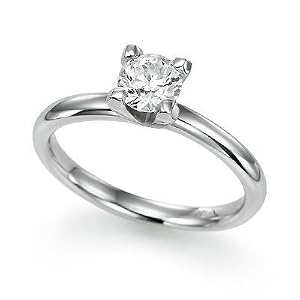 1/2 ct. Autour du Solitaire de Diamant Bague de Fiançailles en Platine - La Taille 52