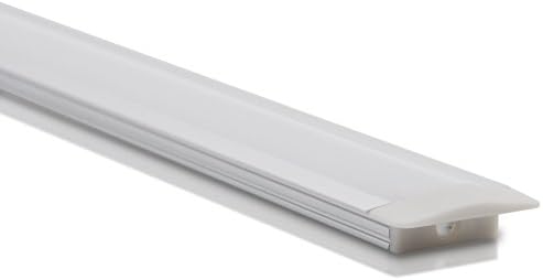 LEDdrop Aluminum Channel System with Diffusing Covers, End Caps, and Mounting Clip Variety Pack, for LED Flex/Hard Strip Light Installations, Pack of 5x 1m Segments, U-Shaped, UF-12